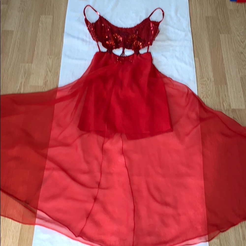 ✓ DV Designs formal long gown festival size 8 red - Picture 10 of 13